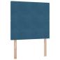 Preview: ARDEBO.de - Bett mit Stauraum und LED mit LED Dunkelblau 100 x 200 cm Samt
