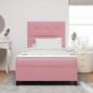 Preview: Boxspringbett mit Matratze mit Kopfteil Rosa 120 x 190 cm Stoff