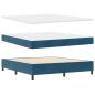 Preview: Boxspringbett mit Matratze Dunkelblau 180 x 200 cm Stoff