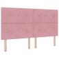 Preview: Boxspringbett mit Matratze mit Kopfteil Rosa 180 x 200 cm Stoff