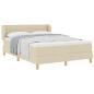 Preview: Boxspringbett mit Matratze Creme 140 x 190 cm Stoff