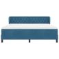 Preview: Boxspringbett mit Matratze Dunkelblau 180 x 200 cm Samt