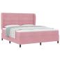 Preview: Boxspringbett mit Matratze Rosa 200 x 180 cm Polyester