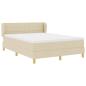 Preview: Boxspringbett mit Matratze Creme 140 x 190 cm Stoff