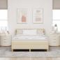 Preview: Boxspringbett mit Matratze Creme 140 x 190 cm Stoff