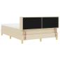 Preview: Boxspringbett mit Matratze Creme 140 x 190 cm Stoff