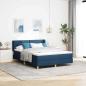 Preview: ARDEBO.de - Boxspringbett mit Matratze Blau 190 x 140 cm Polyester
