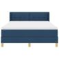 Preview: Boxspringbett mit Matratze Blau 190 x 140 cm Polyester