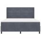 Preview: Boxspringbett mit Matratze Dunkelgrau 180 x 200 cm Samt
