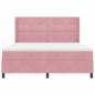 Preview: Boxspringbett mit Matratze mit Kopfteil Rosa 180 x 200 cm Samt