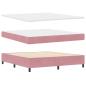 Preview: Boxspringbett mit Kopfteil Rosa 180 x 200 cm Samt
