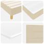 Preview: LED Boxspringbett mit Matratze mit LED Creme 140 x 190 cm Stoff