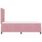 Preview: LED Boxspringbett mit Matratze Rosa 120 x 190 cm Stoff