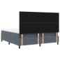 Preview: LED Boxspringbett mit Matratze Dunkelgrau 180 x 200 cm Stoff