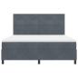 Preview: LED Boxspringbett mit Matratze Dunkelgrau 180 x 200 cm Stoff