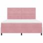 Preview: LED Boxspringbett mit Matratze Rosa 180 x 200 cm Stoff