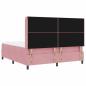 Preview: Boxspringbett mit Matratze mit LED Rosa 180 x 200 cm Samt