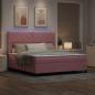 Preview: Boxspringbett mit Matratze mit LED Rosa 180 x 200 cm Samt