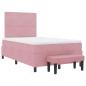Preview: Boxspringbett mit Matratze mit Kopfteil Rosa 120 x 190 cm Samt