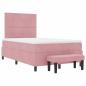 Preview: Boxspringbett mit Matratze mit Kopfteil Rosa 120 x 190 cm Samt