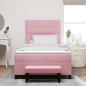 Preview: Boxspringbett mit Matratze mit Kopfteil Rosa 120 x 190 cm Samt