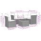 Preview: 6-tlg. Garten-Sofagarnitur mit Kissen Schwarz Poly Rattan