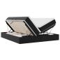 Preview: Aufbewahrungsbett mit Matratze Schwarz 200 x 200 cm Kunstleder