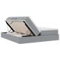 Preview: Aufbewahrungsbett mit Matratze Hellgrau 180 x 200 cm Polyester
