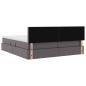 Preview: Aufbewahrungsbett mit Matratze Grau 180 x 200 cm Kunstleder
