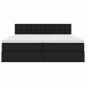 Preview: Aufbewahrungsbett mit Matratze Schwarz 200 x 200 cm Kunstleder
