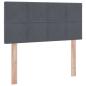 Preview: ARDEBO.de - Bett mit Stauraum und LED mit LED Dunkelgrau 90 x 200 cm Samt
