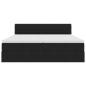 Preview: Bett mit LED-Lichtleisten Schwarz 180 x 200 cm Samt
