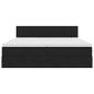 Preview: Bett mit LED-Lichtleisten Schwarz 180 x 200 cm Samt