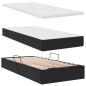 Preview: Aufbewahrungsbett mit Matratze Schwarz 90 x 200 cm Samt