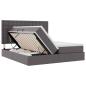 Preview: Aufbewahrungsbett mit Matratze Grau 180 x 200 cm Kunstleder