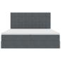 Preview: Aufbewahrungsbett mit Matratze Dunkelgrau 180 x 200 cm Samt