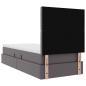 Preview: Bett mit Stauraum und LED mit LED Grau 90 x 200 cm Kunstleder
