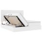 Preview: Bett mit Stauraum und LED Reinweiß 180 x 200 cm Kunstleder