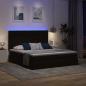 Preview: Bett mit LED-Lichtleisten Schwarz 180 x 200 cm Samt