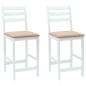 Preview: Esszimmerstühle 2 pcs Weiß 40 x 47,5 x 99,5 cm