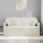 Preview: ARDEBO.de - Sofa Creme 158 x 78 x 80 cm Samt