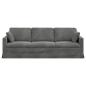 Preview: ARDEBO.de - Sofa Dunkelgrau 228 x 78 x 80 cm Samt