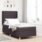 Preview: ARDEBO.de - Boxspringbett mit Matratze Dunkelbraun 90 x 190 cm Stoff