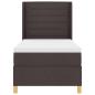 Preview: Boxspringbett mit Matratze Dunkelbraun 90 x 190 cm Stoff