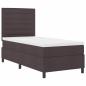 Preview: Boxspringbett mit Matratze Dunkelbraun 90 x 190 cm Stoff