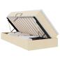 Preview: Aufbewahrungsbett mit Matratze Creme 90 x 190 cm Polyester