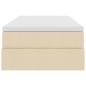 Preview: Aufbewahrungsbett mit Matratze Creme 90 x 190 cm Polyester