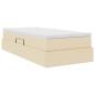 Preview: Aufbewahrungsbett mit Matratze Creme 90 x 190 cm Polyester