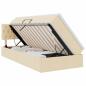 Preview: Aufbewahrungsbett mit Matratze Creme 90 x 190 cm Holzwerkstoff