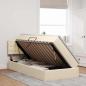 Preview: Aufbewahrungsbett mit Matratze Creme 90 x 190 cm Holzwerkstoff